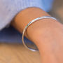 Personalised Hammered Sterling Silver Bangle, thumbnail 1 of 6