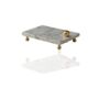 Handmade White Marble Rectangular Serving Board With Gold Sphere, thumbnail 2 of 2