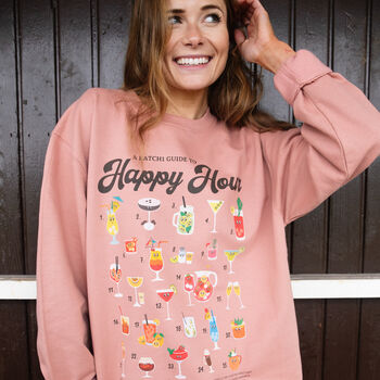Happy Hour Women’s Cocktail Guide Sweatshirt, 2 of 3