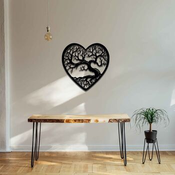 Wooden Heart Tree Of Life Wall Art Symbolic Home Decor, 3 of 9