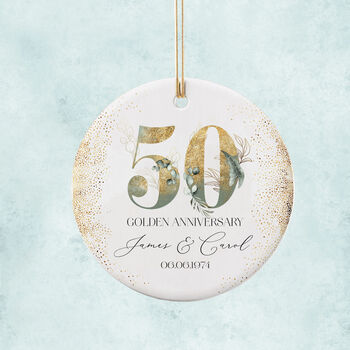 Golden 50th Anniversary Celebration Bauble, 4 of 5