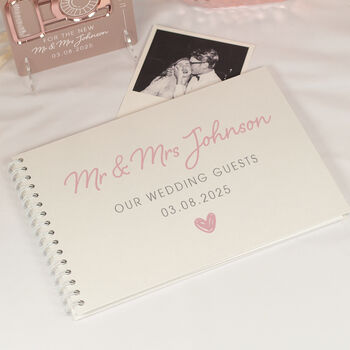 Wavy Edge Wedding Camera Photo Guest Book Sign, 3 of 4