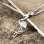 Sterling Silver Flamingo Necklace, thumbnail 3 of 4