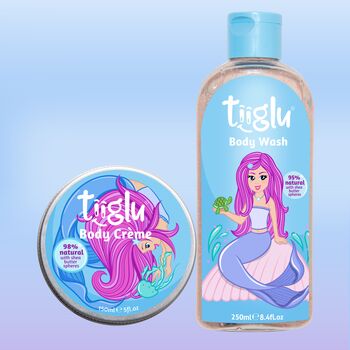 Kids Highly Natural Mermaid Sparkle Body Wash And Body Crème, 3 of 8