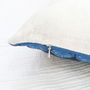 Linen Batik Cushion, Blue Whale, thumbnail 3 of 4
