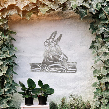 Donkey Garden Wall Art Gift For Outdoor Metal Decor Display, 6 of 10