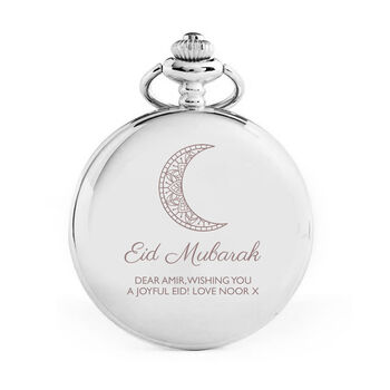 Personalised Eid Mubarak Dual Pocket Watch, 10 of 10