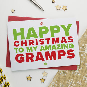 Christmas Card For Gramps, Grampy, Grandad, Grandpa, 4 of 4