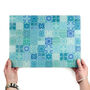Turquoise Blue Teal 'Mixed Tiles' Chopping Board, thumbnail 2 of 10