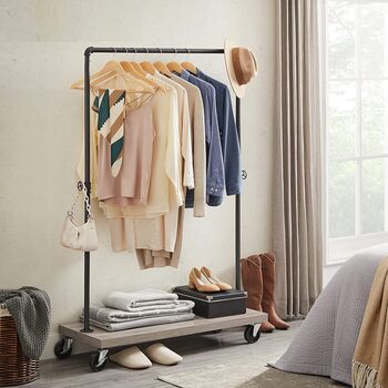 Heavy Duty Clothes Rack Garments Rail With Shelf, 3 of 11