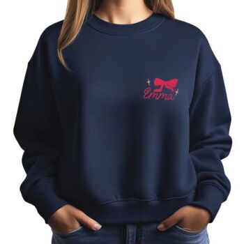 Personalised Santa Cocktail Graphic Christmas Jumper, 2 of 3