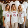 Cute Bride T Shirt Cherry Design Hen Party, thumbnail 6 of 11