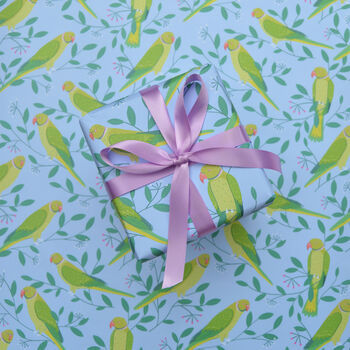 Parakeets In Branches Wrapping Paper, 3 of 7