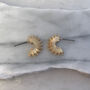 Gold Sunbeam Hoop Earrings, thumbnail 3 of 3