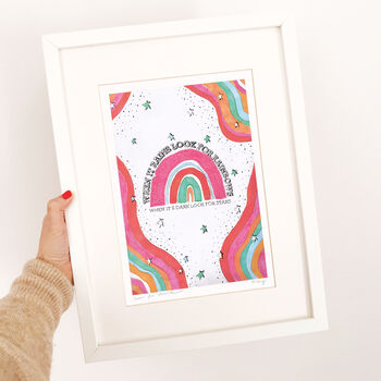 'Look For Rainbows' Illustrated Print, 2 of 4