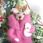 Christmas Reindeer With Snowman Tree Decoration, thumbnail 3 of 3