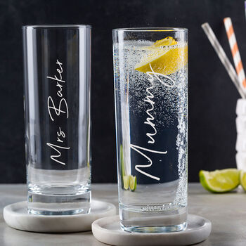 Personalised Engraved Highball Glass Feminine Gift For Her, 2 of 4