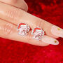 Festive Axolotl Resin Christmas Earrings, thumbnail 3 of 5