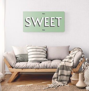 Personalised Word Print Sign With Optional Messages, 11 of 12
