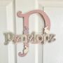 Flower Name Sign Girls Personalised Door Sign Wooden, thumbnail 7 of 12