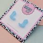 Cowboy Boot Glitter Resin Stud Earrings Pink, Blue And Silver, thumbnail 8 of 12