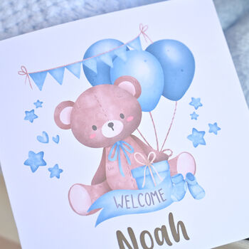 Personalised Blue Gift Set For Newborn, 4 of 6