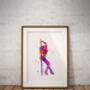 Set Of Three Pole Dancer Splash Prints, thumbnail 2 of 5