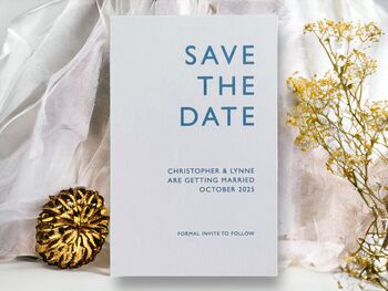Minimalist Save The Date Cards And Envelopes Set Of 10, 5 of 5