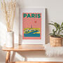 Personalised Paris Travel Illustration, thumbnail 1 of 6