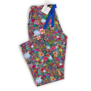 Men's Pyjama Bottoms Floral Disco, 3 of 4