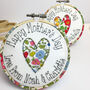 Mothers Day Personalised Embroidered Hoop Card, thumbnail 11 of 12