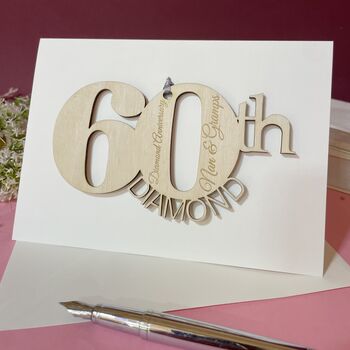 Personalised Diamond Wedding Anniversary Card, 9 of 9