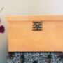 Peach Leather Decorative Box, thumbnail 1 of 5