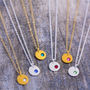 Mini Birthstone Disc Necklace On Gift Card, thumbnail 6 of 12