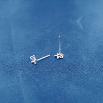 Tiny Star 925 Sterling Silver Stud Earrings, Dainty, Minimalistic, 5 of 9