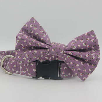 Purple Daisy Dog Collar And Lead Accessory Set, 2 of 12