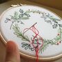 Christmas Wreath Embroidery Kit, thumbnail 3 of 5