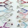 Kids Personalised Birthstone Slider Bracelet, thumbnail 2 of 12