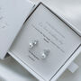 Sterling Silver Pearl Bridal Earrings, thumbnail 1 of 5