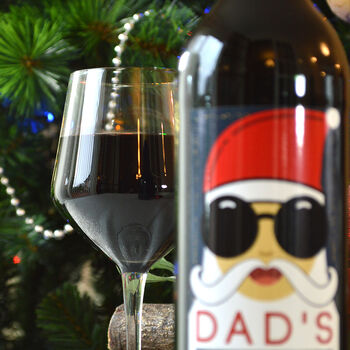 Personalised Christmas Wine With Santa Label, 2 of 3