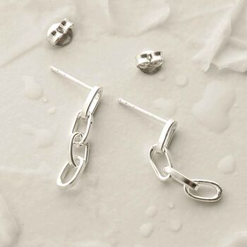 Sterling Silver Simple Chain Earrings, 8 of 9