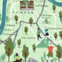 Personalised Roof Gardens Of London Map Print, thumbnail 3 of 6