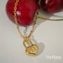 Heart Shaped Lock Initial Necklace, thumbnail 1 of 6