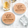 Personalised Mr And Mrs Premium Wooden Coasters, thumbnail 1 of 5