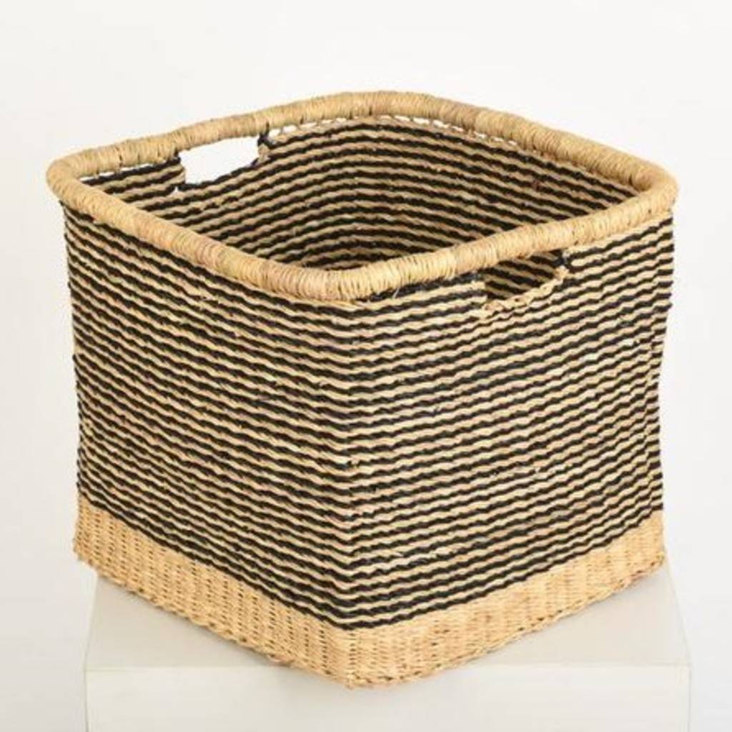 Square Handwoven Storage Baskets By The Basket Room