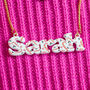 Custom Made Christmas Candy Cane Name Necklace, thumbnail 2 of 6