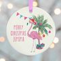 Flamingo Christmas Tree Decorations, thumbnail 1 of 6