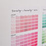 Paint Chip Colour Swatch Wall Planner 2026, thumbnail 3 of 12