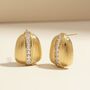 Modern Crystal Studs 18k Gold Plated Waterproof Earrings, thumbnail 3 of 3