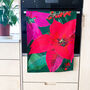 Pack Of Two Poinsettia Christmas Cotton Tea Towels, thumbnail 5 of 9